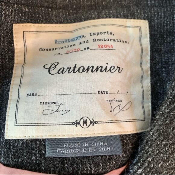 Anthropologie Cartonnier black tweed button front blazer size Medium - Picture 11 of 12